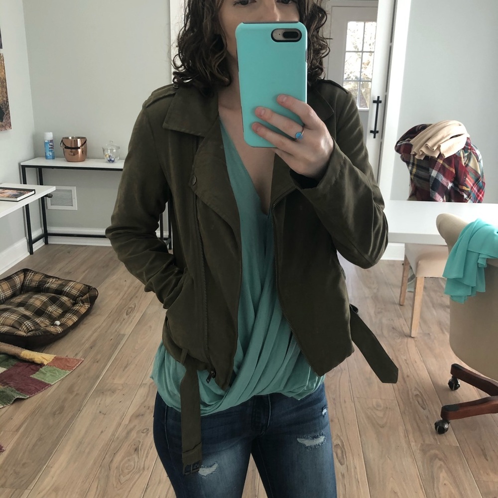 Green Moto Jacket